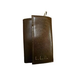 VTG L.L A. Key Wallet 4 Fob Holder Brown Trifold Leather Case Without Bag